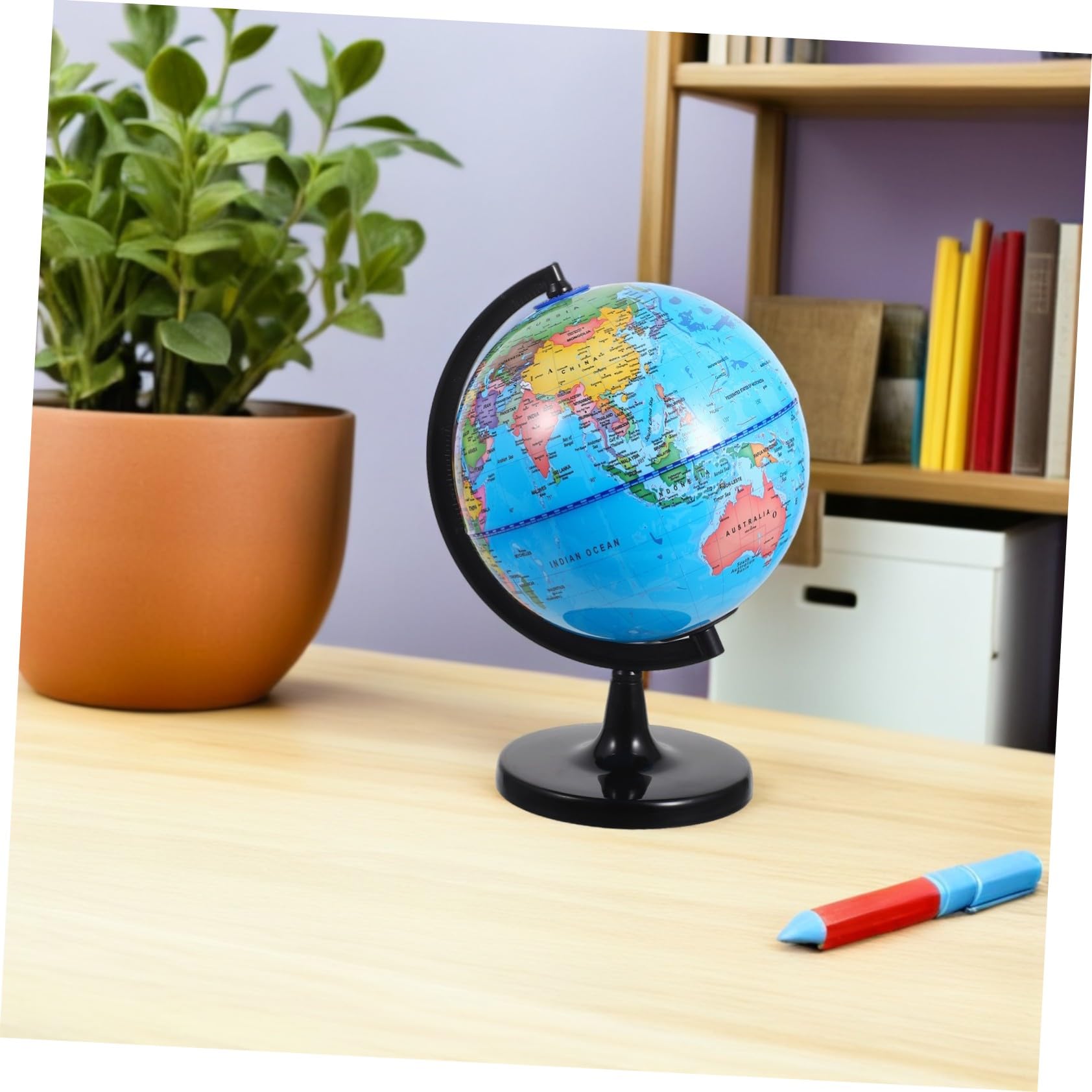 Educativo Interattivo per Base Stabile Rotante e Dettagli Geografici Chiari Plastica Resistente per Scuola e Casa