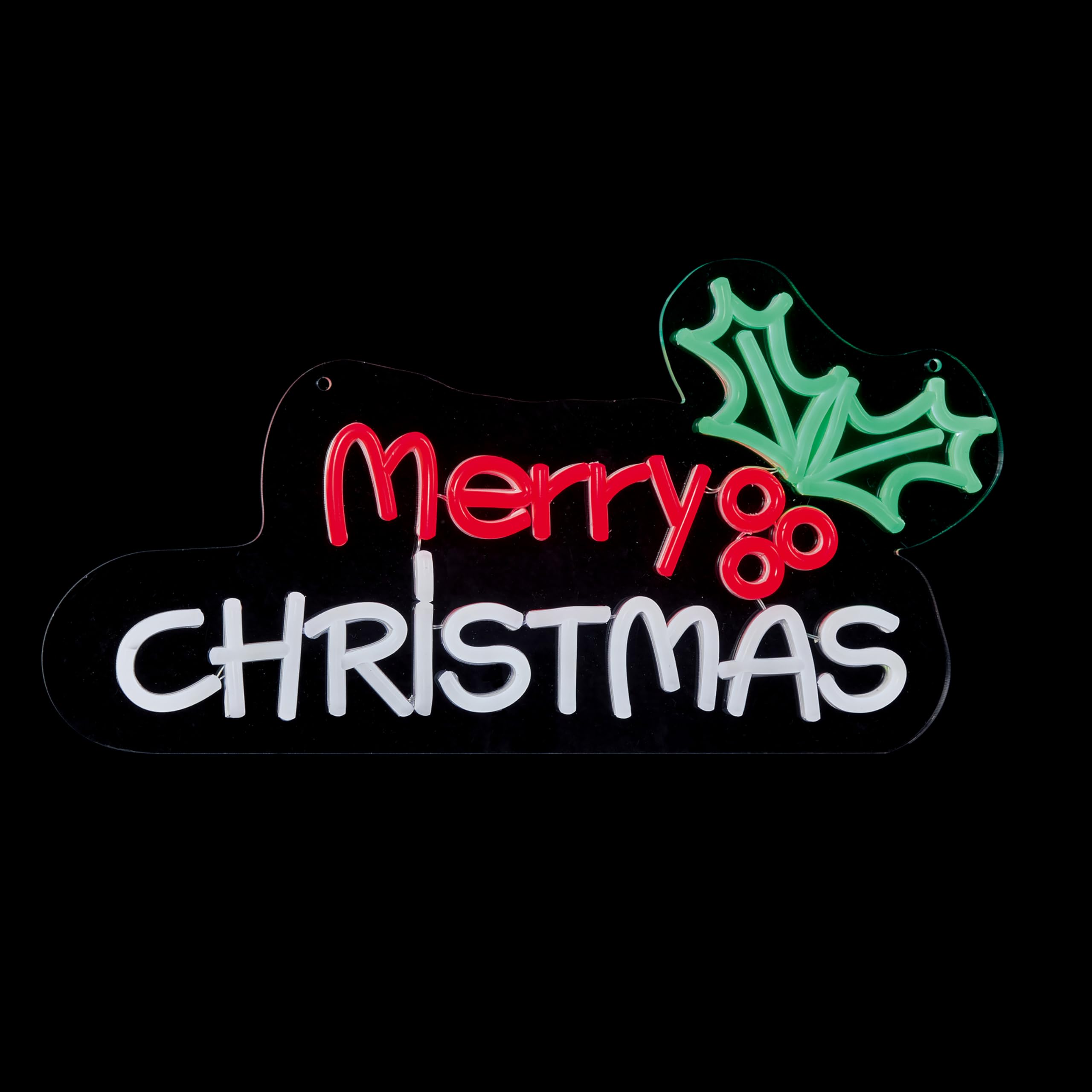 Premier Multicolour 40Cm Merry Christmas Freestanding And Hanging Led Neon Effect Sign – Festive Holiday Decoration