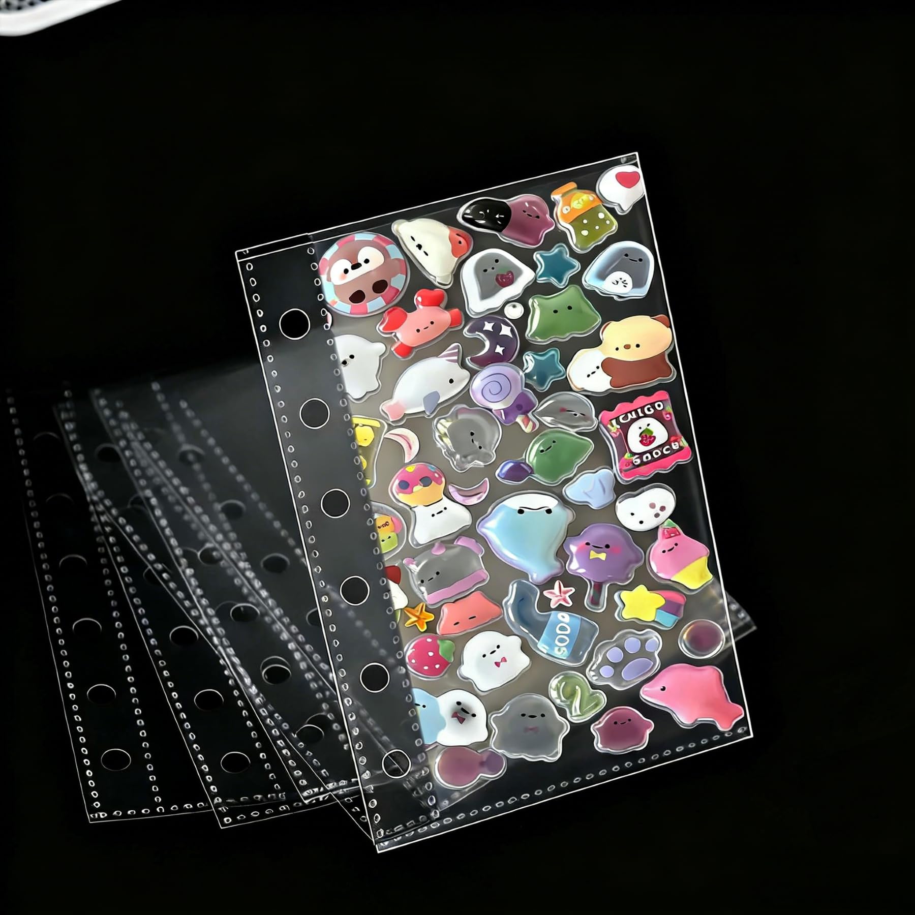 Amazon.co.jp: A7 シール台紙 リフィル 20枚入り 透明 ppシート 6穴