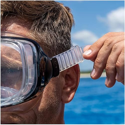 Miniatura 6 de TUSA Máscara de purga 3D Imprex Sport para adultos Humo (con bolsa reutilizable),Negro/Negro (con bolsa reutilizable),Negro/Amarillo Flash (con