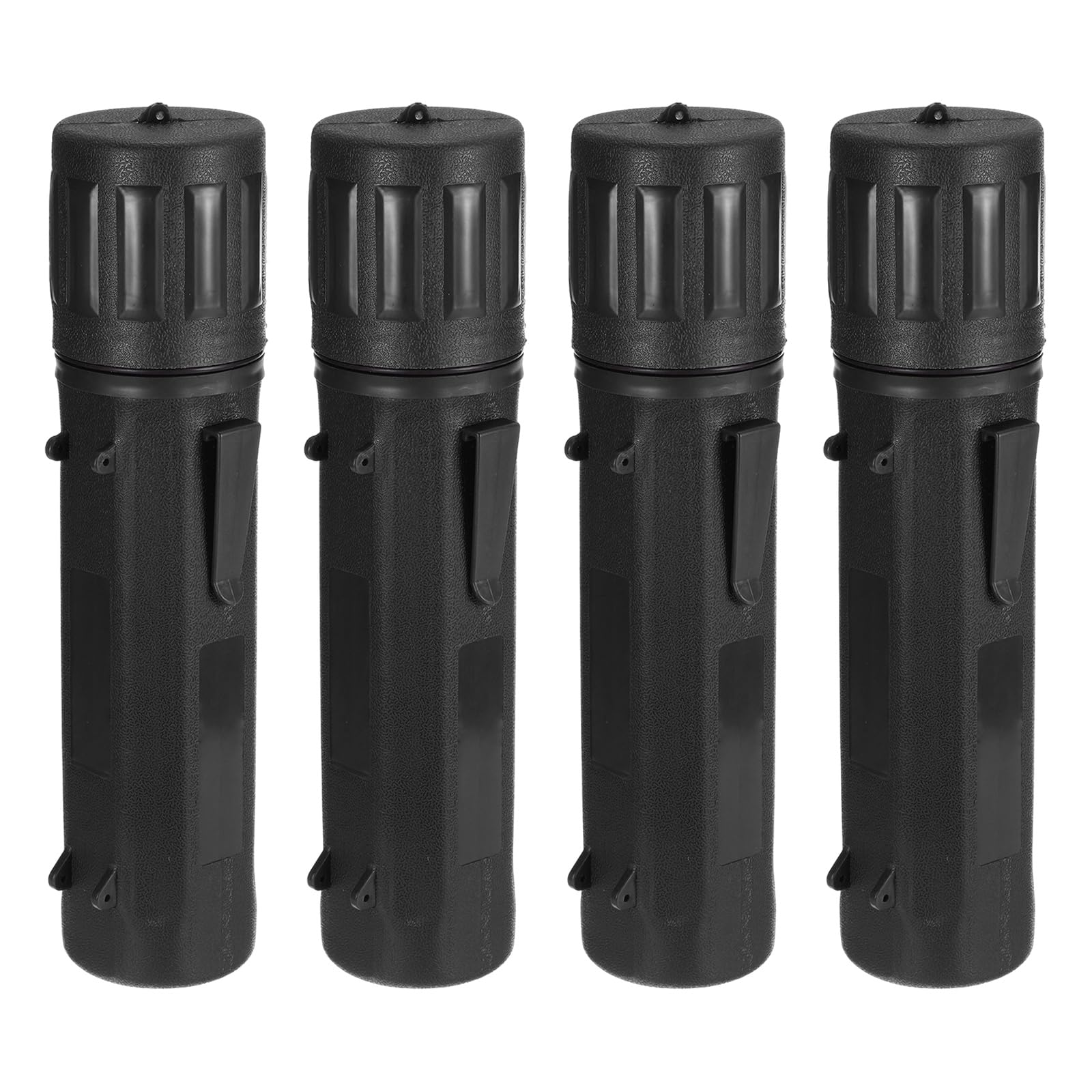 sourcing map 4 Pcs Welding Rod Storage Tube, 14.5 Inch Tungsten Electrode Holder Container Airproof Waterproof 4.5kg Capacity with Strap, Black