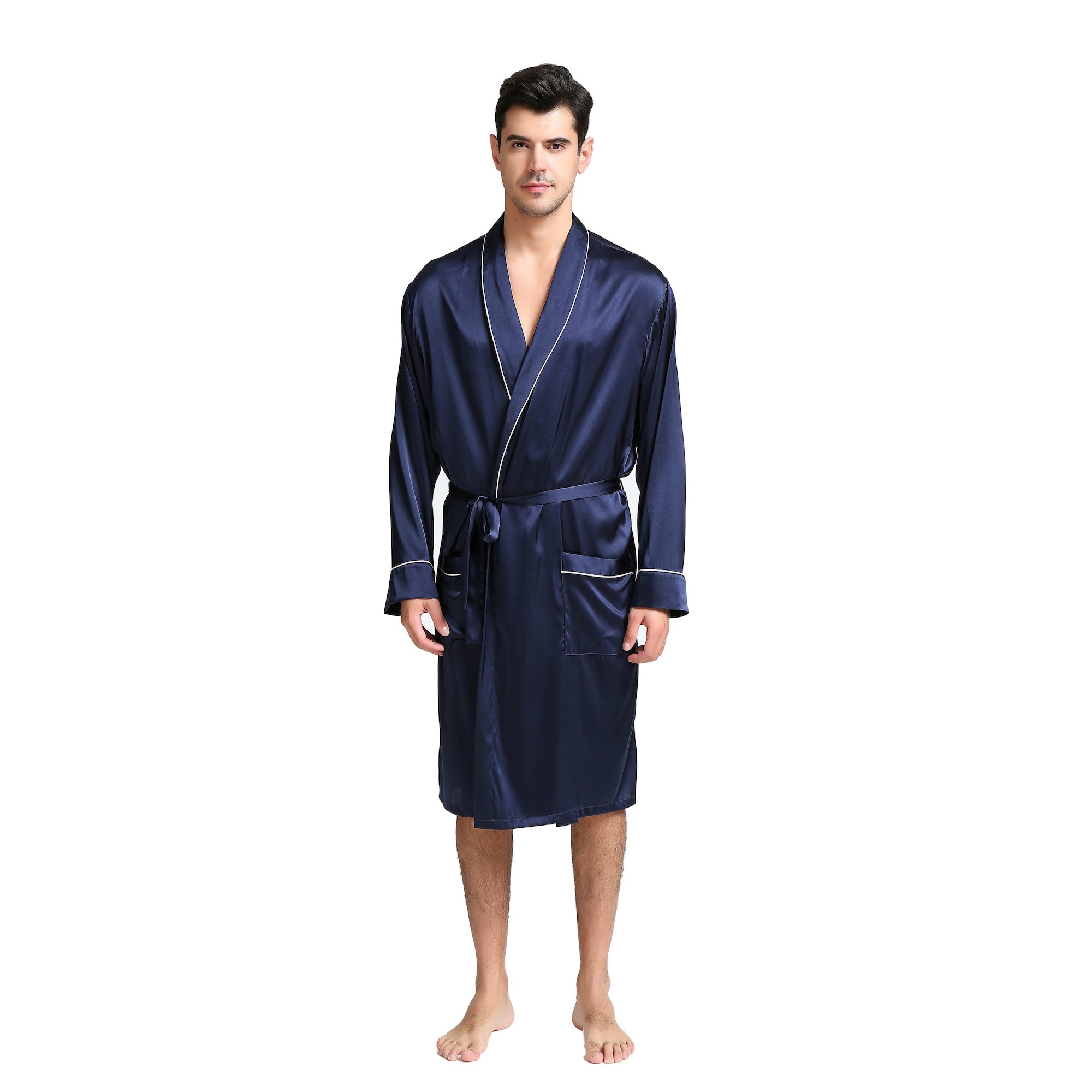 Jasmine Silk Bata de Seda Pura de jazmín Seda de los Hombres Armada