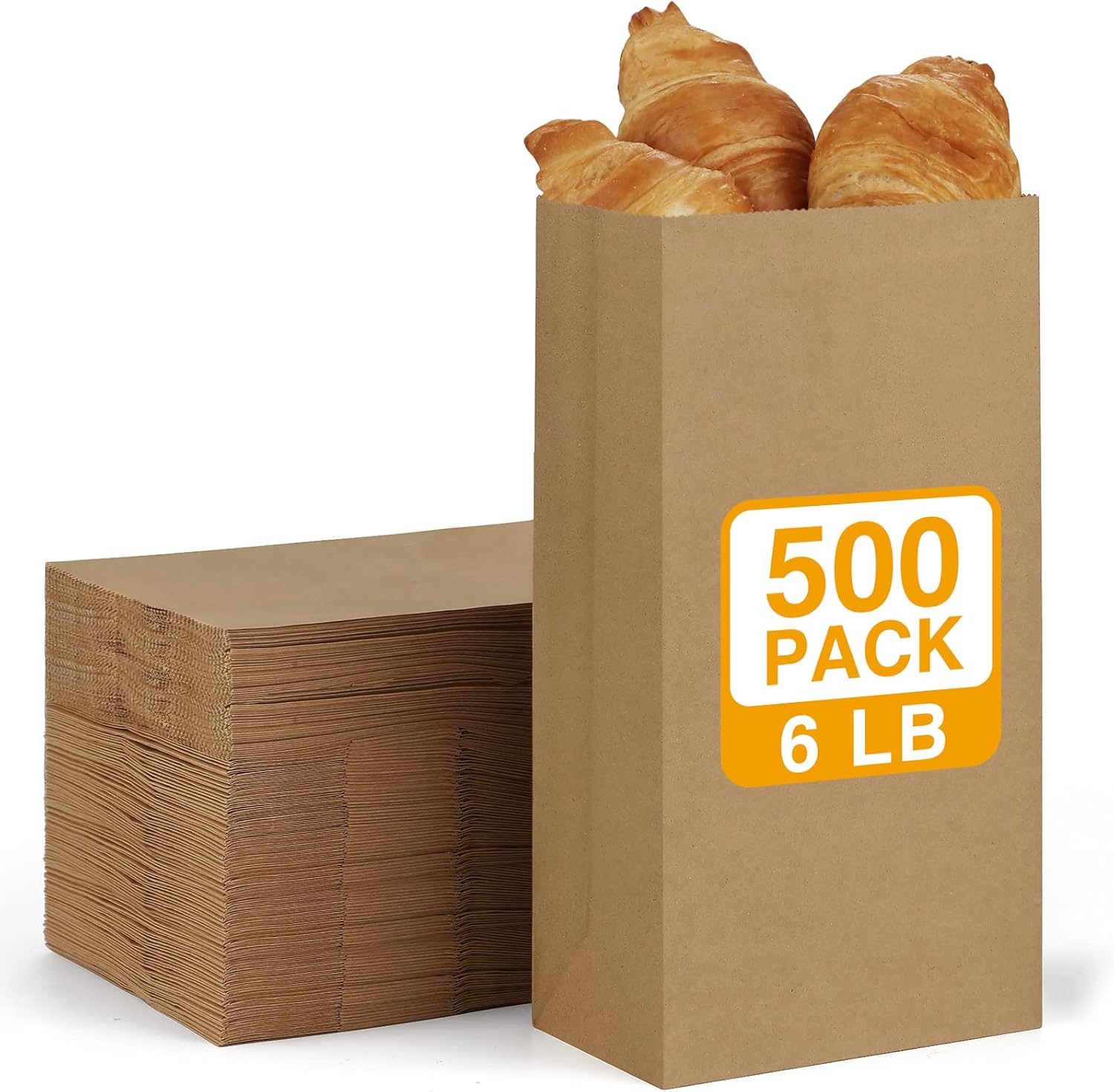 BagDream PaperLunchBags6Lb500Pcs Brown Paper Bags Bulk