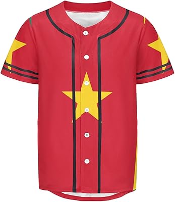 Vnurnrn Cameroon Flag Mens Baseball Button Down Jersey Hipster Hip Hop T Shirts