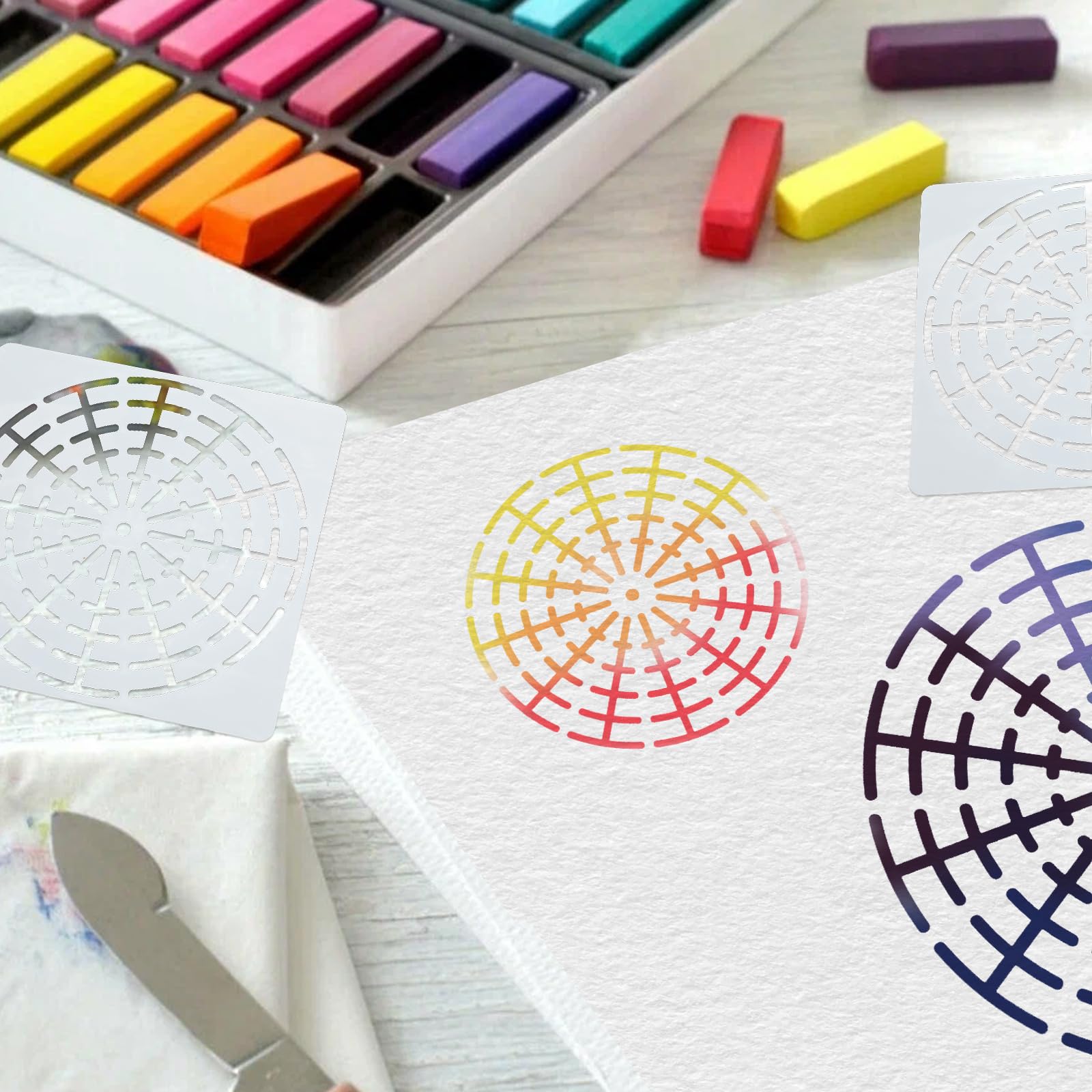 Snapklik.com : 15 Pieces Mandala Dot Painting Stencils Set, Reusable