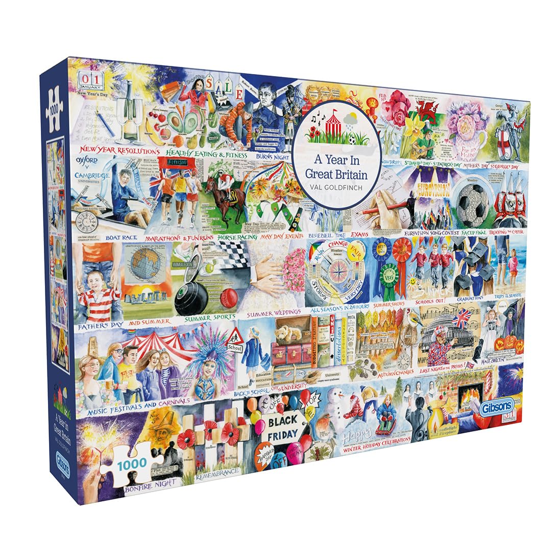 Sponsored Ad – Gibsons 1000 Piece Jigsaw Puzzle for Adults – Premium Sustainable Puzzle (A Year in Great Britain)