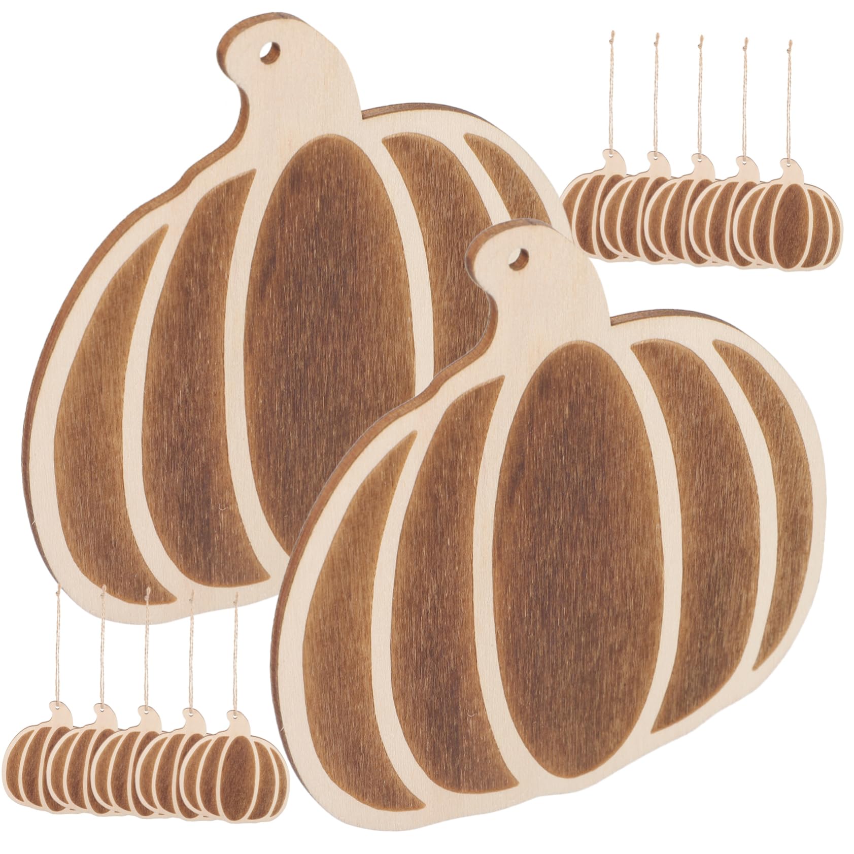 Angoily 50 Stück Holz Pumpkin Deko Glatte Oberfläche DIY Bastel Zubehör Kinderfreundliche Holzscheiben für Kreative Handarbeiten und Gestaltung