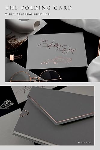 Miniatura 8 de Jolicoon - Tarjeta de felicitación para el día de la boda con sobre premium y sello de cera