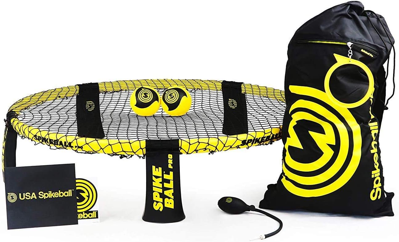 Spikeball Pro Kit (Tournament Edition) - Includes Upgraded Stronger Playing Net, New Balls Designed to Add Spin, Portable Ball Pump Gauge, Backpack - As Seen on Shark Tank TV