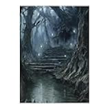 Katomula 100 Card Sleeves for MTG with 100 Inner Sleeve, Textured Back Art Sleeves, Fit Standard Size Cards - Swamp