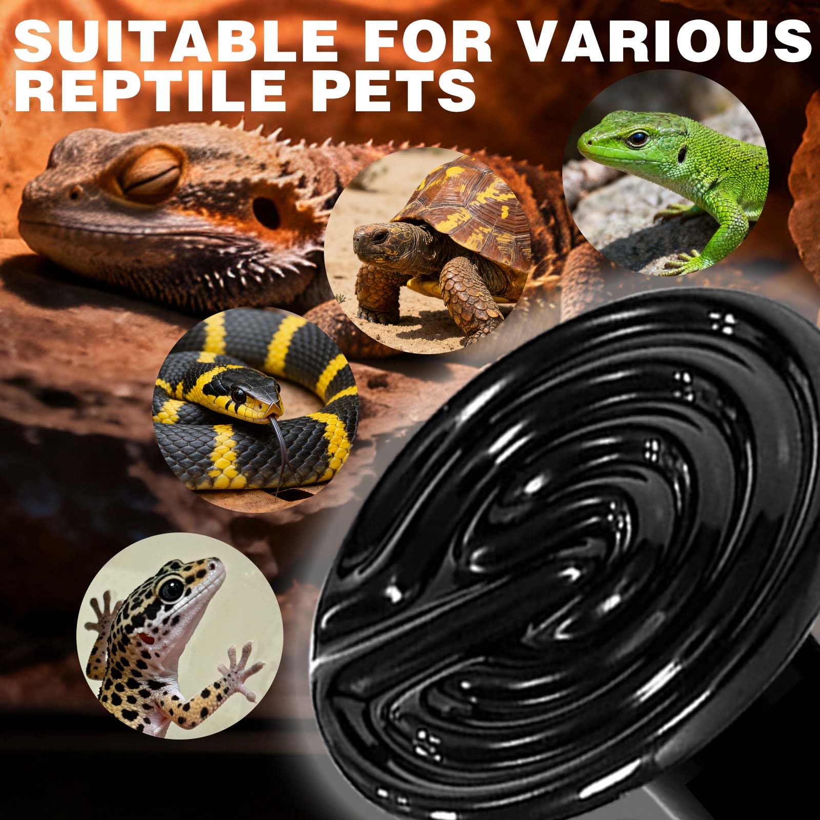 150W Ceramic Heat Emitter (2-Pack) - Reptile Heat Lamp Bulb, No Light Coil Emitter for Terrariums, Brooders & Chicken Coops - E26 Base for Bearded Dragon, Snake, Lizard, Turtle - image 5