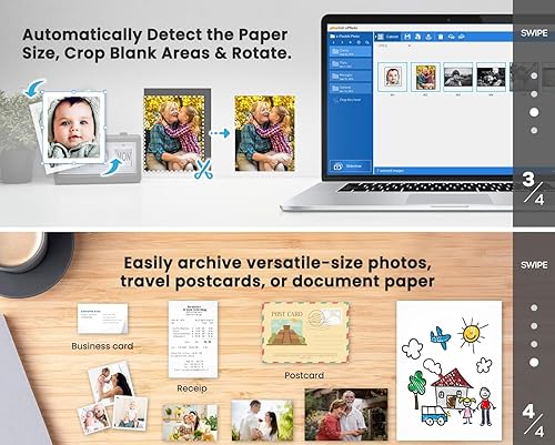 Miniatura 3 de Plustek ePhoto Z300: escáner de fotos y documentos, escanee fotos de 4x6 en 2 segundos, con recorte automático y enderezado, use el sensor CCD