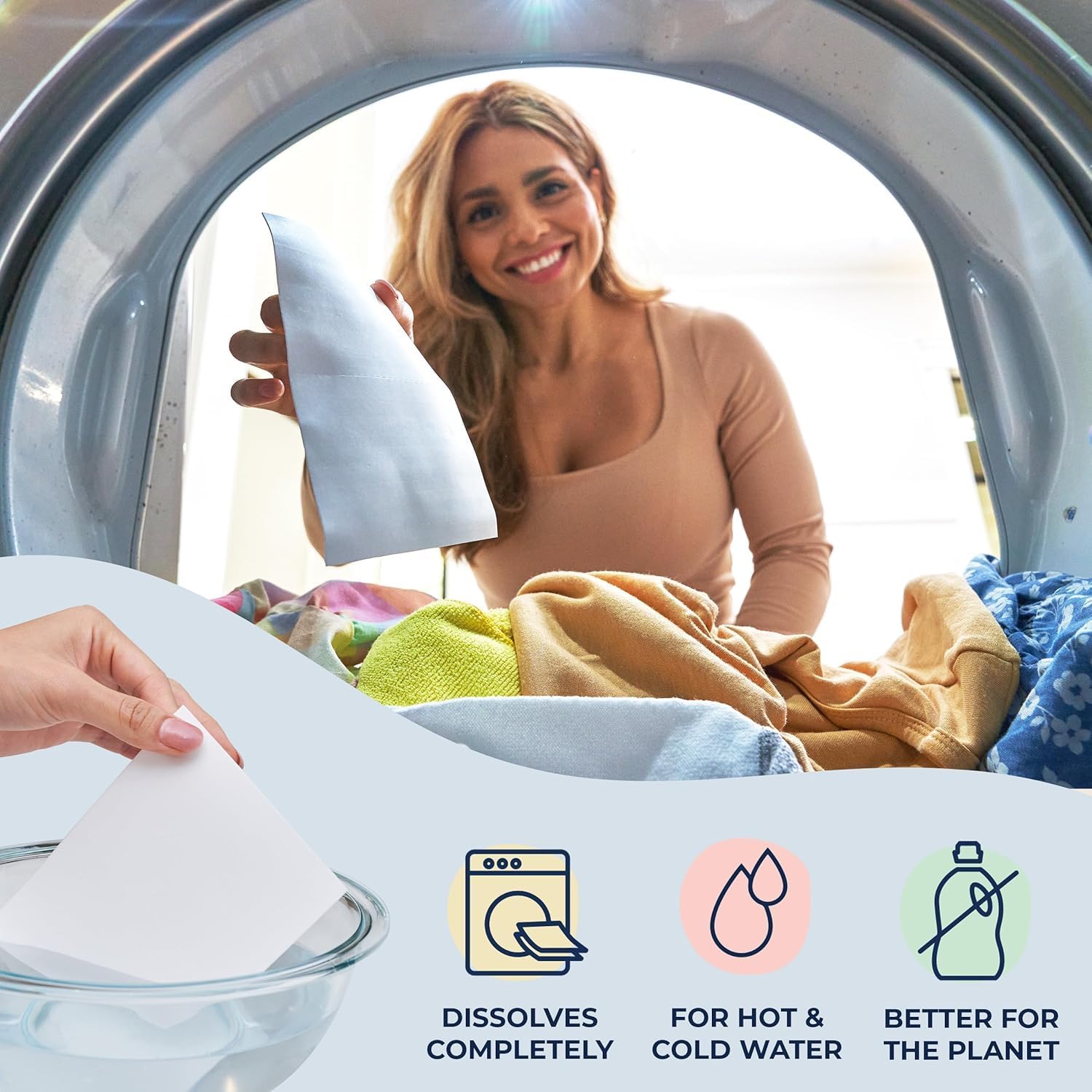 Miss Mouth's Messy Eater Laundry Detergent Sheets - 120 Loads Travel Friendly Detergent Sheets - Hypoallergenic, Sensitive Skin Safe, Pediatrician and Dermatologist Tested, Fragrance Free - Image 9