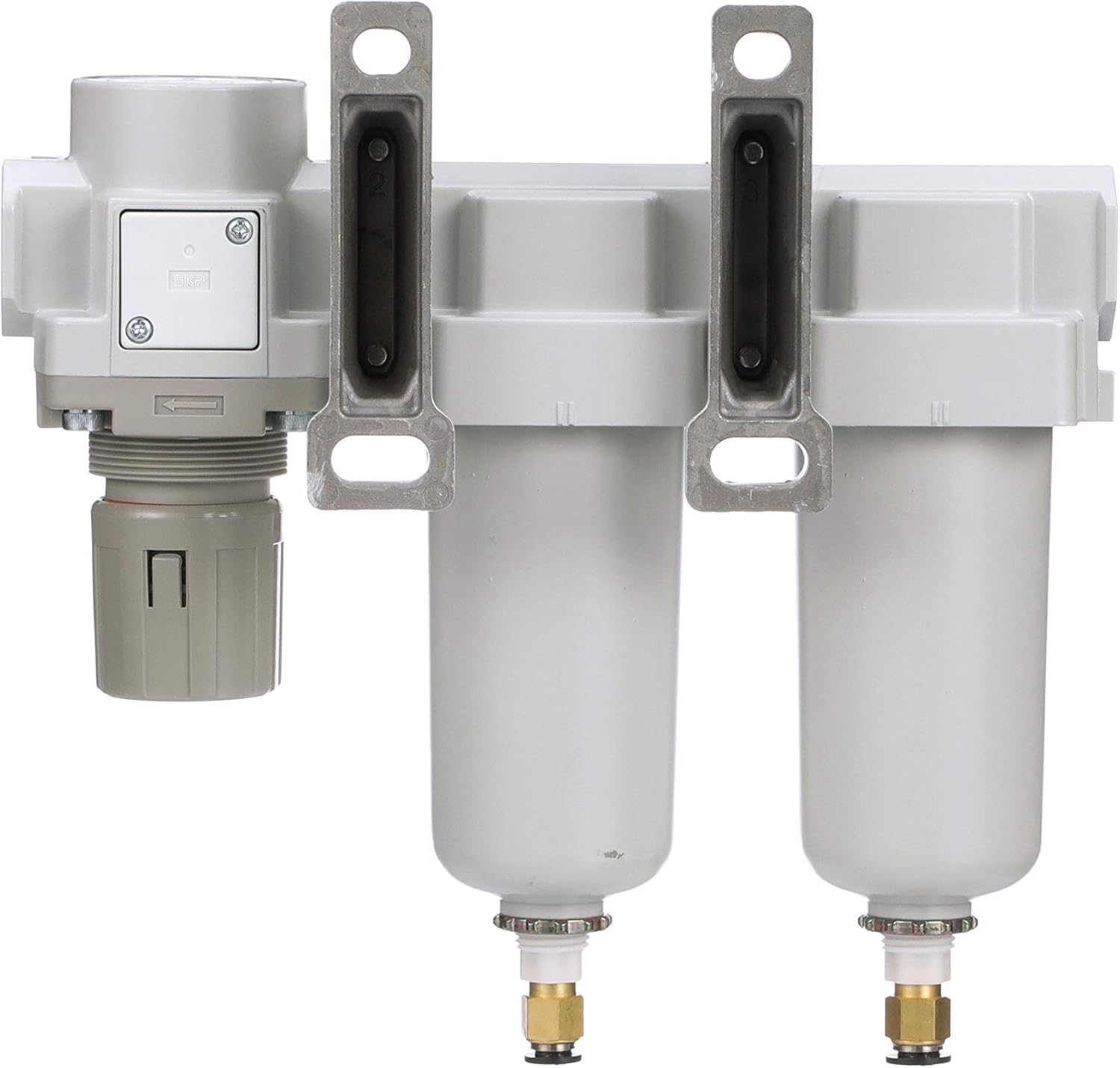 PneumaticPlus SAU430-N06DG-MEP Three Stage Air Drying System Particulate Air Filter, Coalescing Filter, Air Pressure Regulator Combo 3/4" NPT - Metal Bowl, Auto Drain, Bracket, Gauge - Image 5