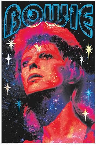 Studio B David Bowie - Póster de luz negra no flocada, 24 x 36 pulgadas
