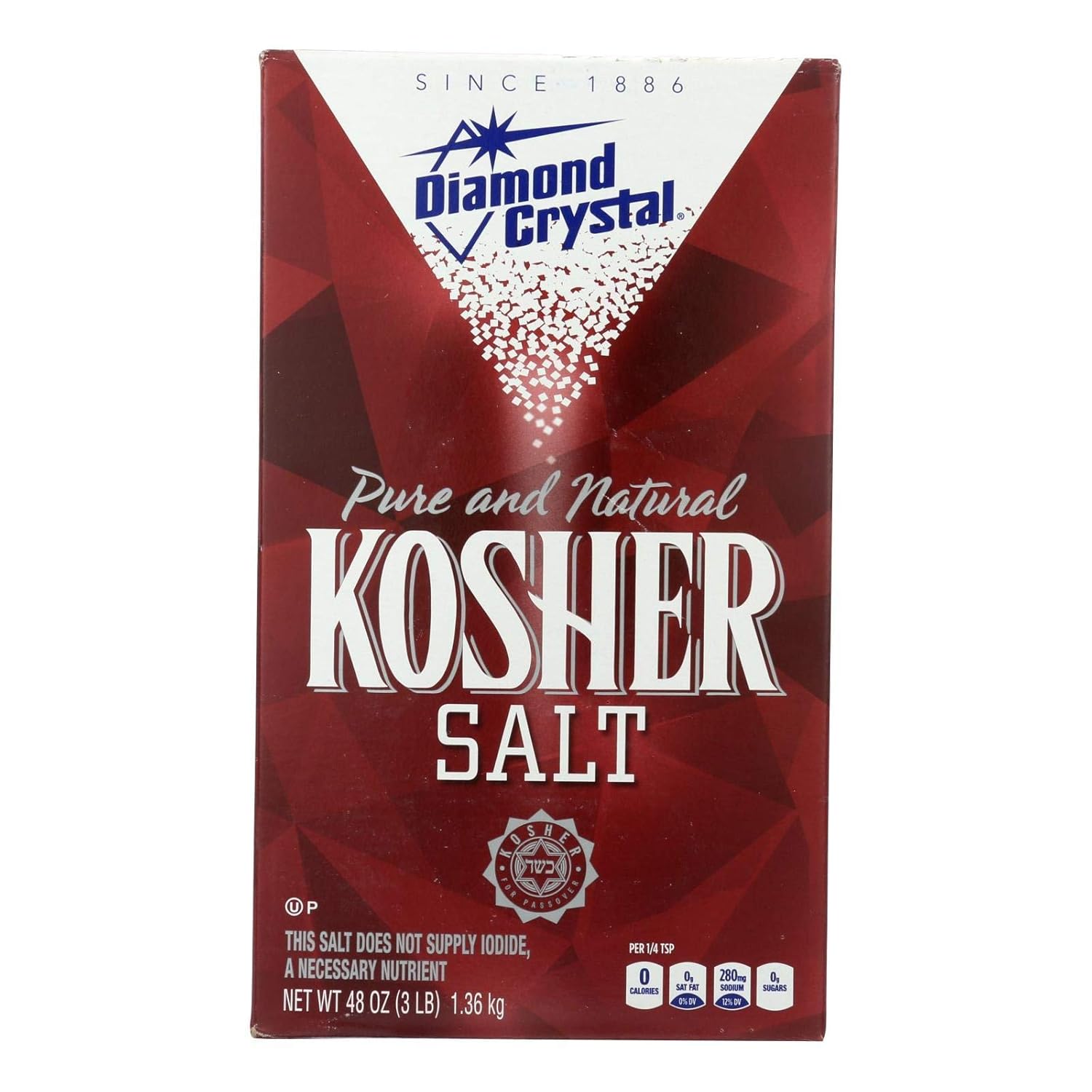 Diamond Crystal Kosher Salt, 3 Pound (Pack of 12) : Grocery & Gourmet Food