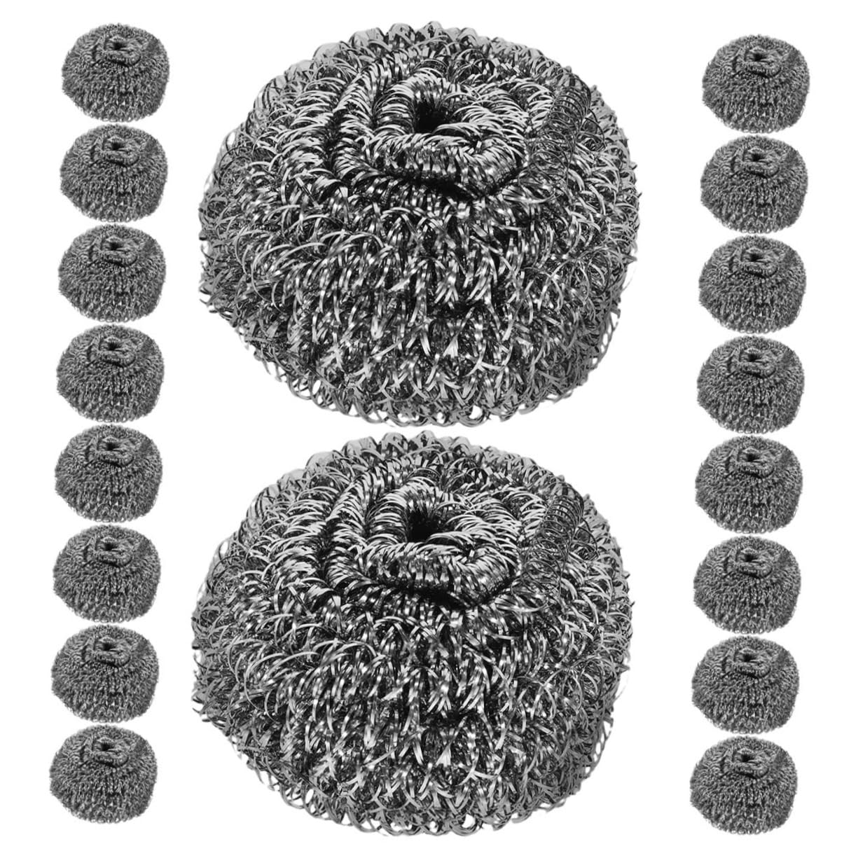 HAWILLOSCH 48pcs Heavy Duty Steel Wire Dish Cleaning Scrubbers Durable Kitchen Scrubber for Pots Pans and Ovens Long Lasting Versatile for Home Restaurant Use