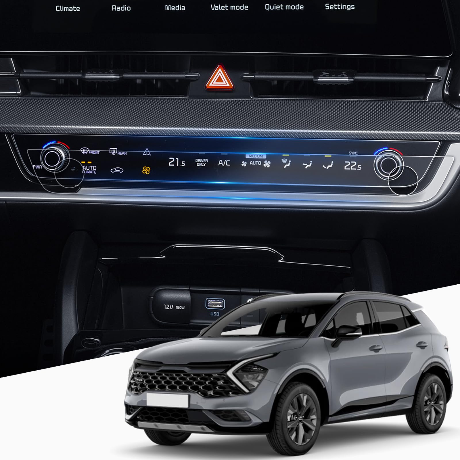 WEIPIN 2 películas protectoras Nano de 12,3" para Nissan Qashqai J12/X-Trail T33 e-POWER 2023 2024 2025 2026, película protectora Nano para Nissan Connect con antihuellas — view 51