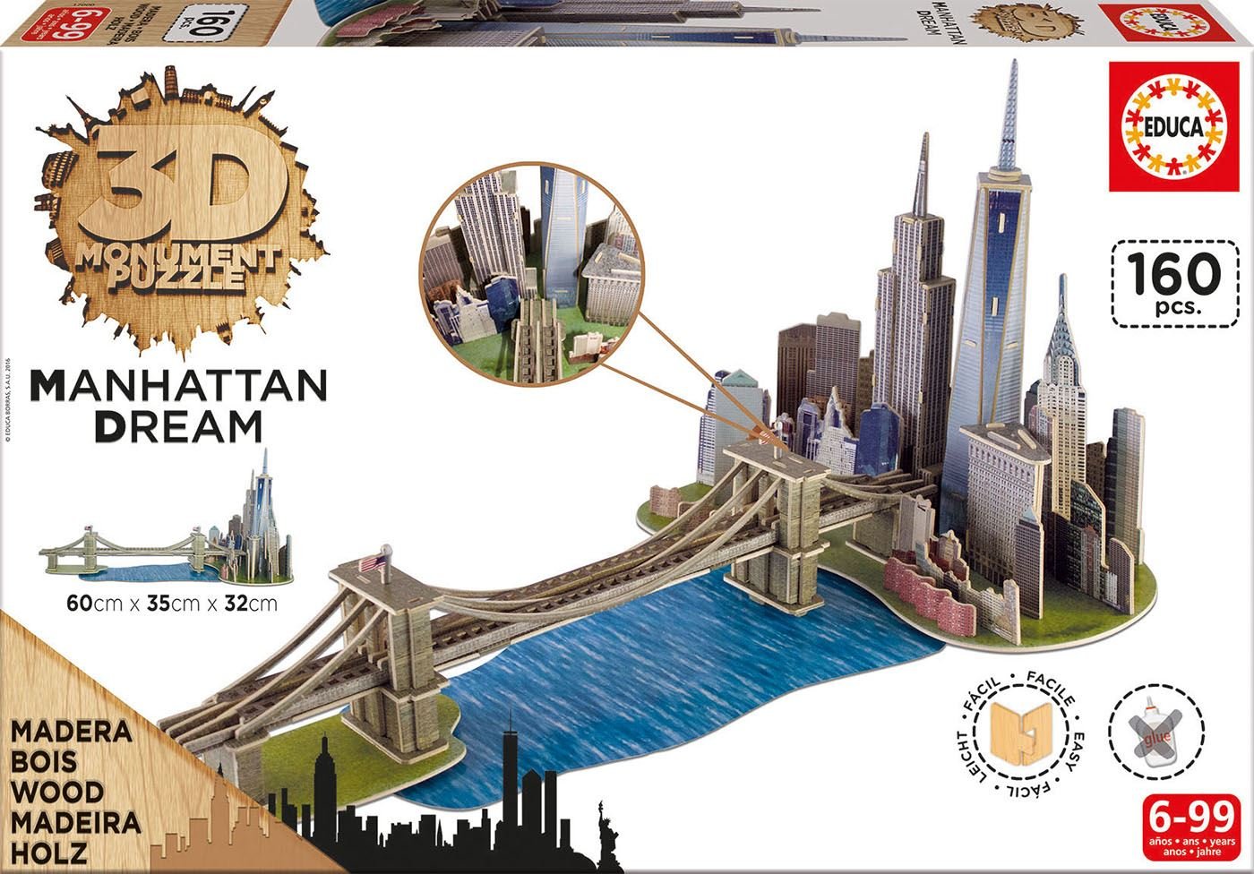 Educa - 3D Monument Puzzle Manhattan Dream (17000)
