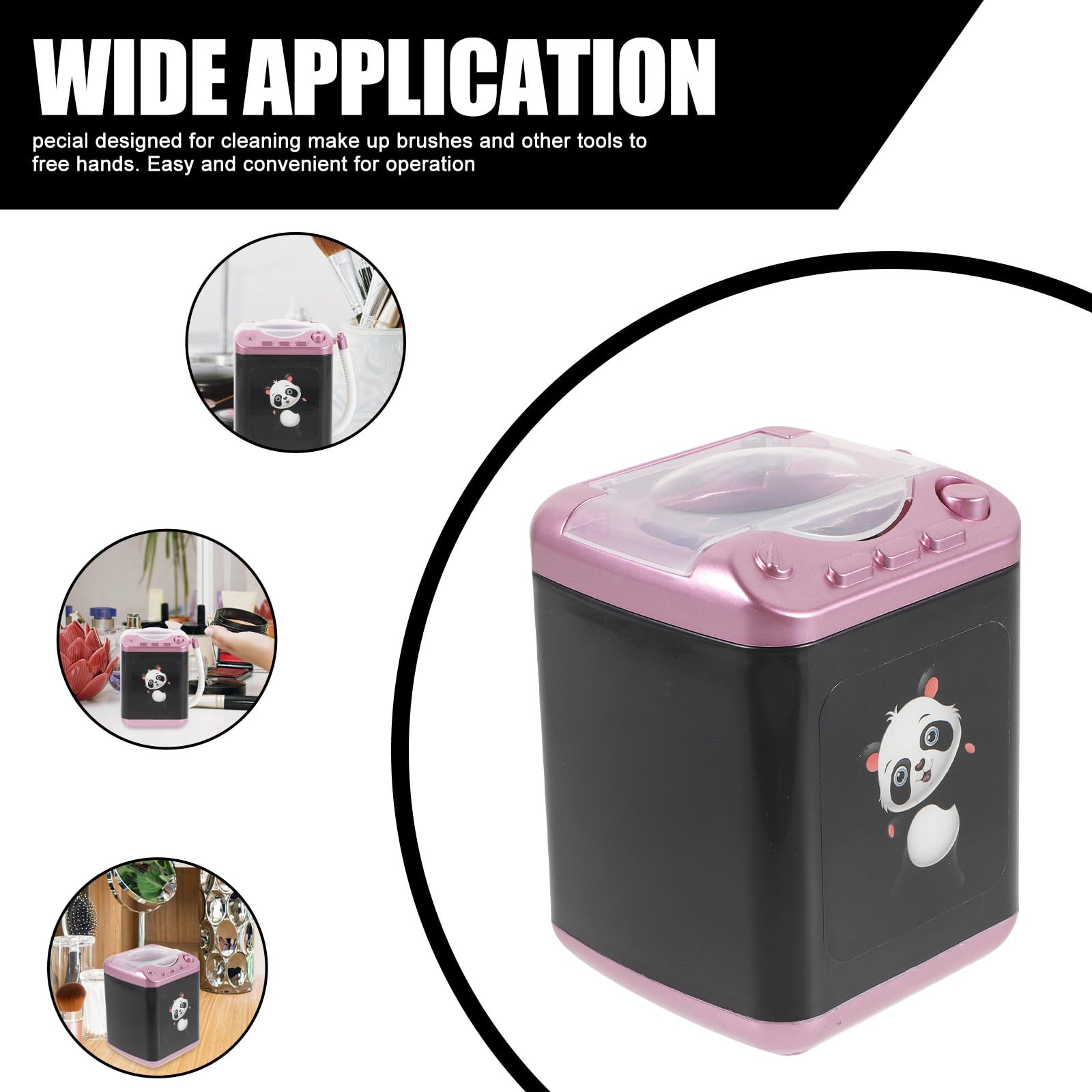 Lavatrice Spugnette Make Up Elettrica Portatile per Pulizia Profonda di Pennelli Trucco e Spugne Design Compatto e Materiale Plastico Resistente