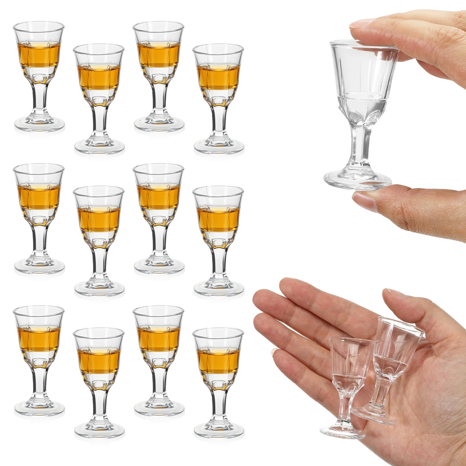 Photo 1 of FdcLixuvol 12 Pack Clear Cordial Glasses with Base, 0.33 OZ Mini Shot Glasses Small Brandy Snifter Round Glass Snifters, Tequila Shot Glass for Tasting Wine, Tequila, Whiskey, Spirits