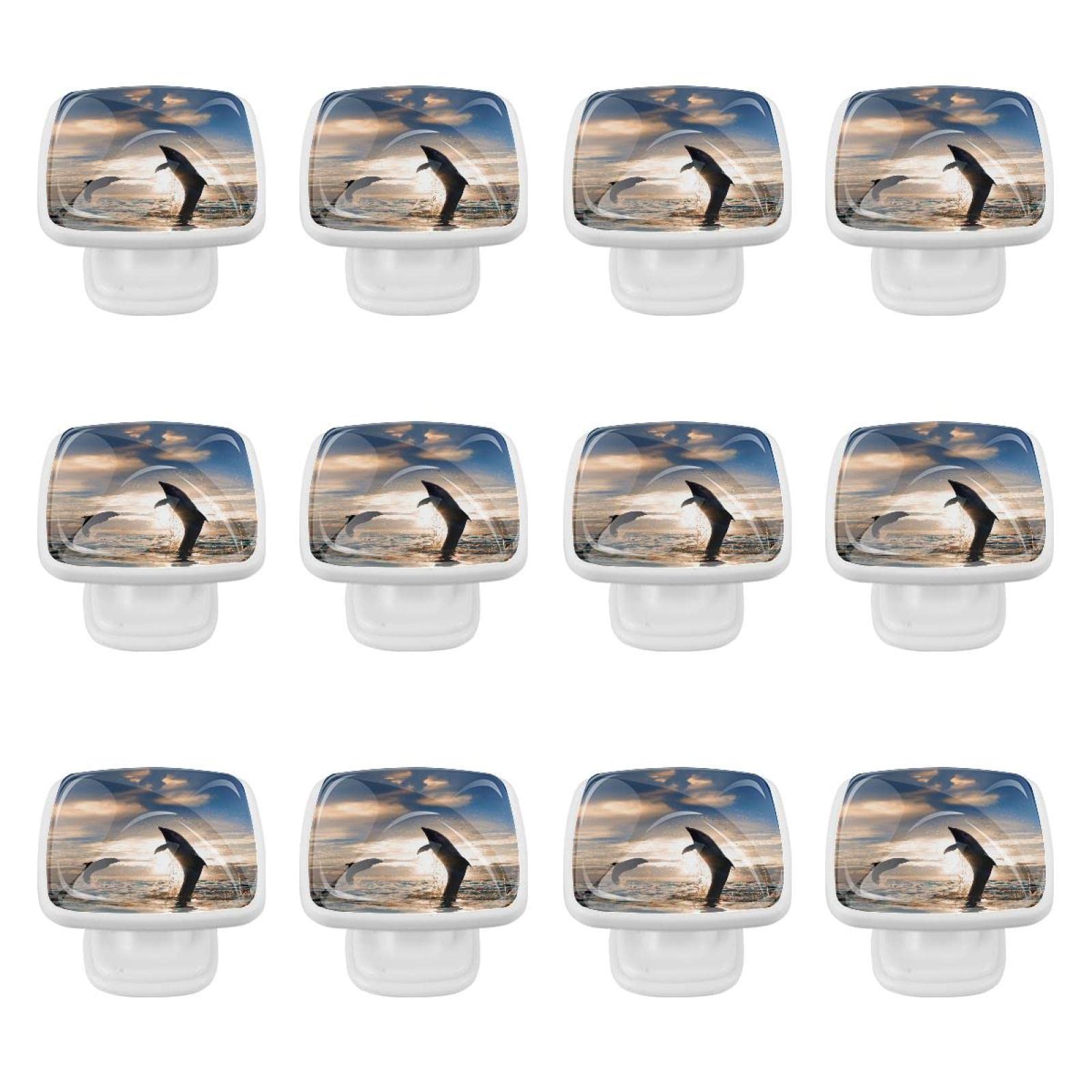 Boutons pour armoires et tiroirs dauphin lot de 12 poignées commode