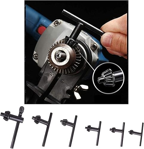 Miniatura 8 de Llave de mandril de taladro, llave de mandril con mango en T, llave universal para taladro, kit de llaves de repuesto para portabrocas de