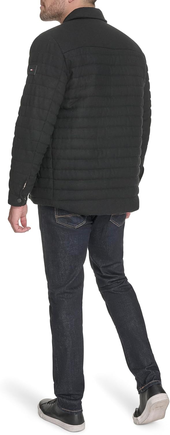 Tommy Hilfiger Men's Quilted Wool Blend Shacket - Image 4