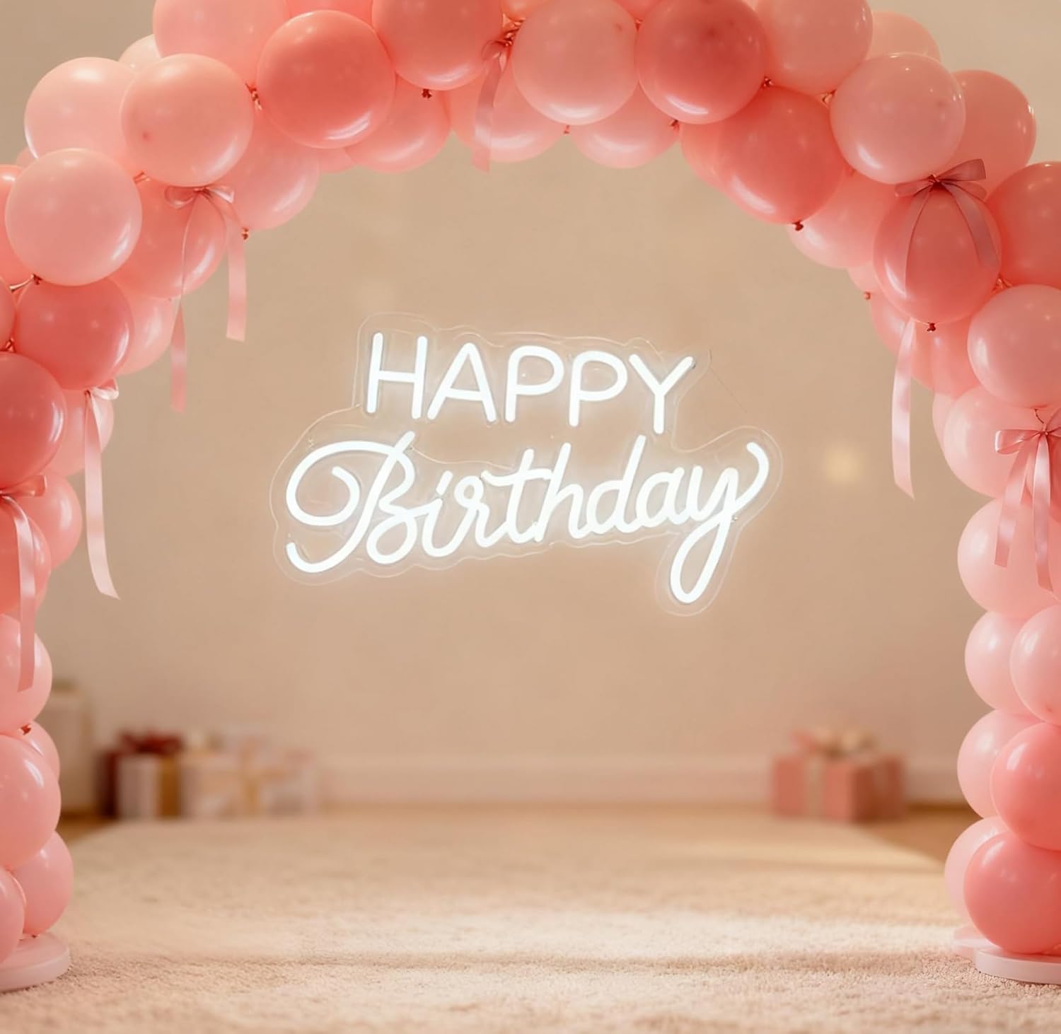 Happy Birthday Neon Sign, Large Light Up Letters Led Sign for for Home Bedroom Living Room Wall Decor, Bday Party Supplies Birthday Gifts for Boys Girls Teens,18.9 x 11 In image 4