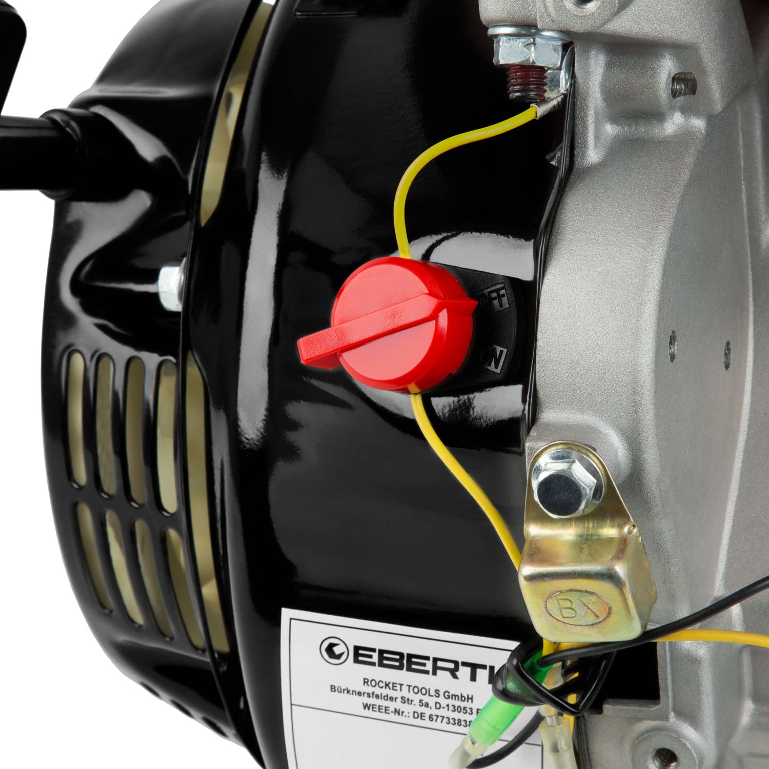 EBERTH 15 CV 11,03 kW moteur à essence avec arbre conique de 22 mm Ø, moteur de karting, sécurité manque d'huile, 4 temps, 1 cylindre, 420 ccm de cylindrée, refroidi par air, démarrage par câble