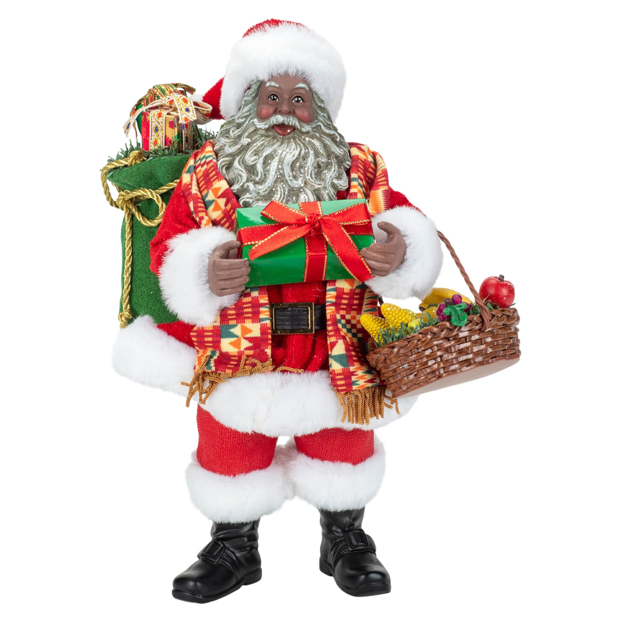 Amazon.com: Kurt S. Adler 12-Inch Fabriché Kwanzaa Santa : Home
