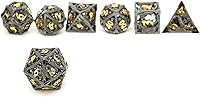 Vista 7 de DND - Juego de dados de metal, dados poliédricos de Calabozos y Dragones, juego de dados poliédricos para juegos de rol D&D, juego de dados