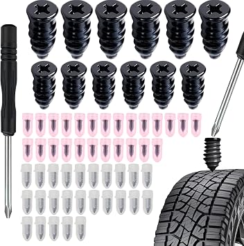 50Pcs Tyre Repair Kit 25L+25S Rubber Nails Puncture