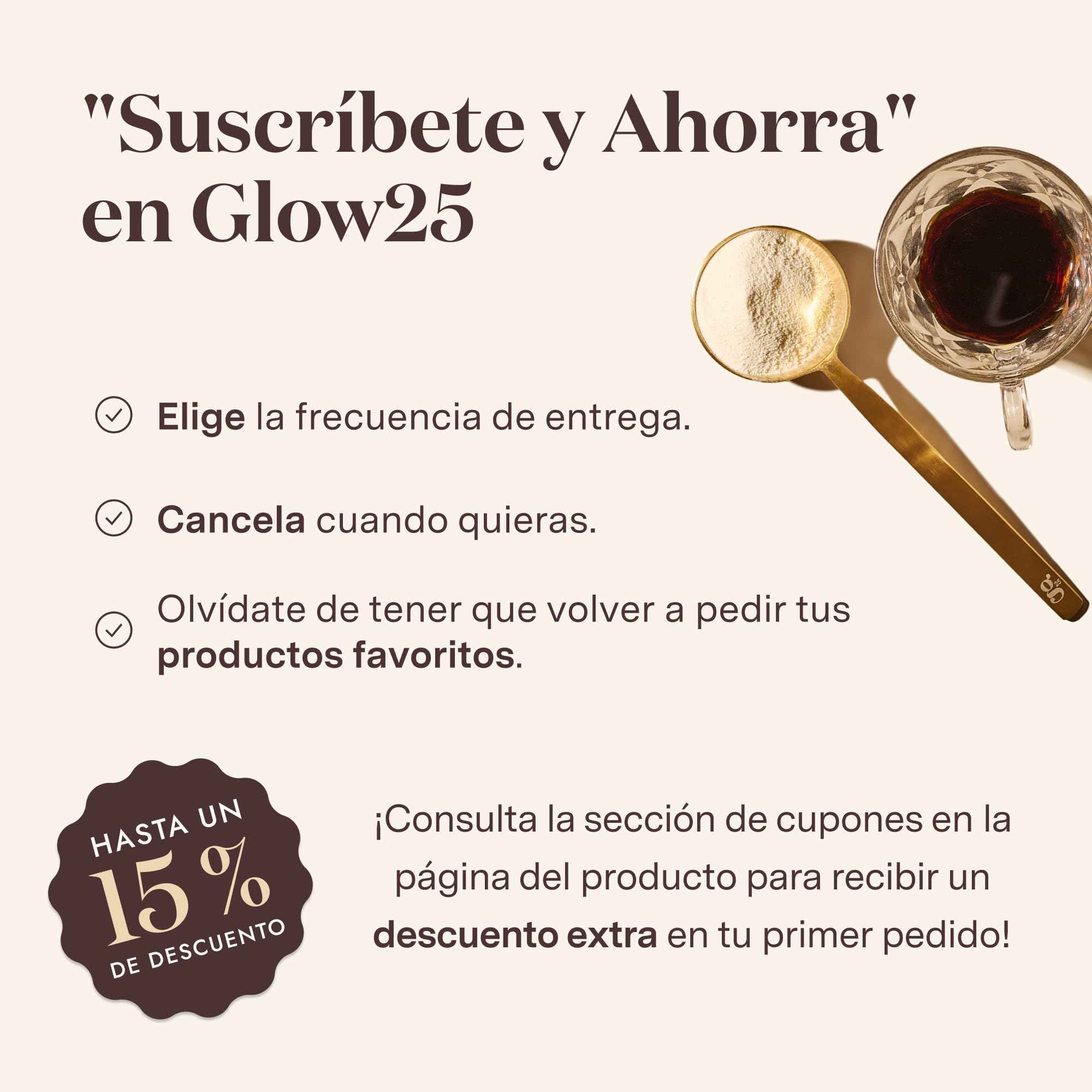 Glow25® Collagen Plus Type Strawberry 450 g – Vitamina C, zinc y biotina | Colágeno hidrolizado con vitamina C, zinc y biotina – Ideal para disolver en agua – Sabor fresa