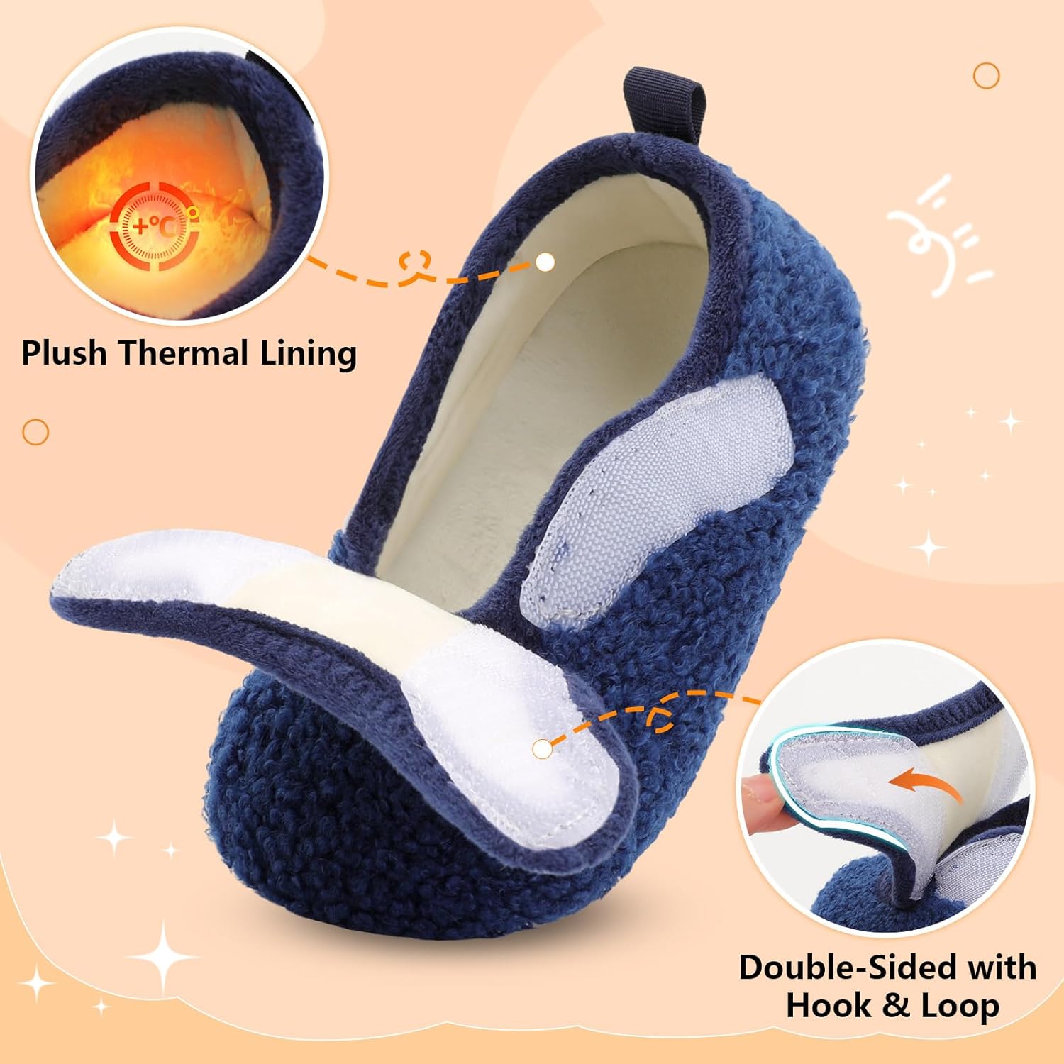 BARERUN Toddler Slippers Boys Girls House Shoes Warm Kids Slippers With Non-Slip Rubber Sole Fuzzy Cozy Walking Shoes Indoor/Outdoor - Image 3