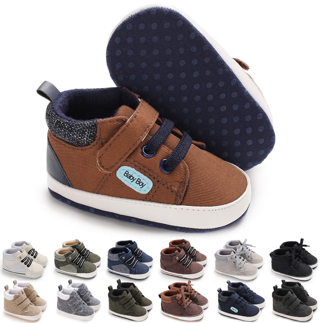 CENCIRILY Toddler Baby Boys Girls High Top Sneaker First Walk Ankle Boots