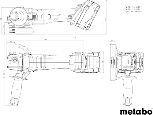 Metabo W 18 L 7-125 Meuleuse d'Angle Sans Fil 18 V 125 mm Solo - 2