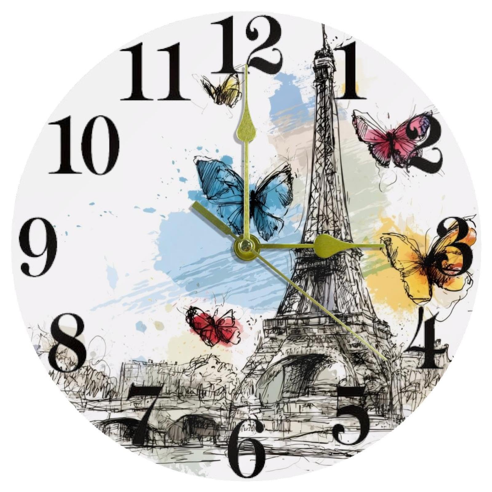 Horloge de bureau silencieuse ronde colorée pour travailler sans distraction