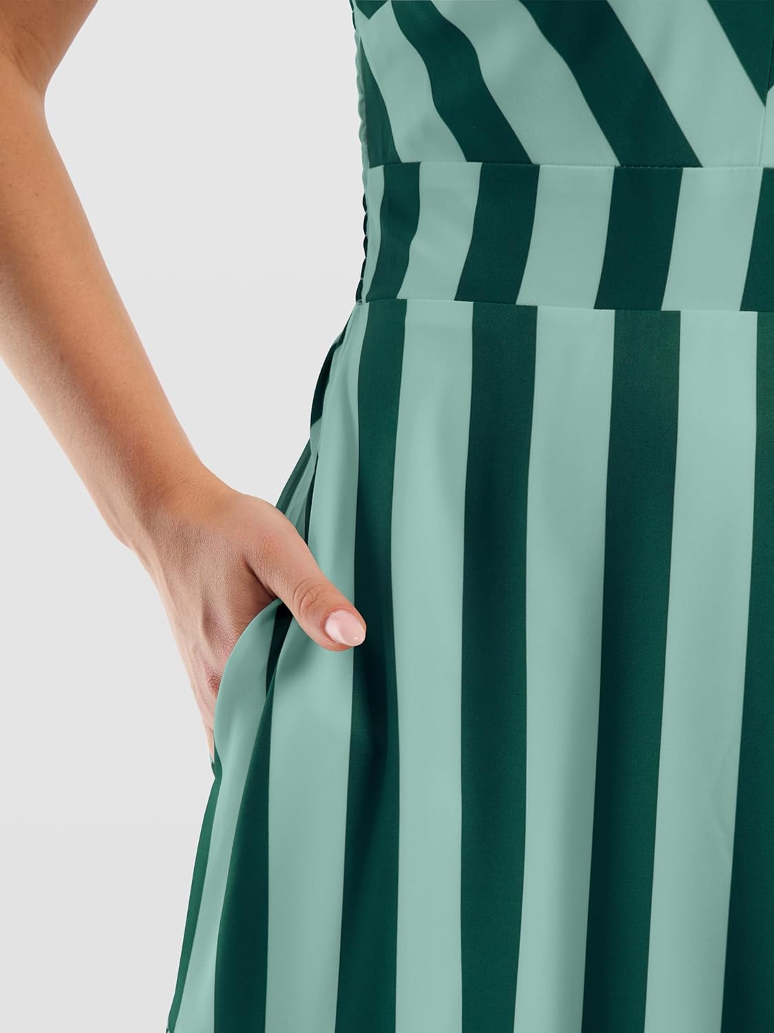 Caracilia Summer Maxi Dresses for Women Spaghetti Strap Back Smocked A Line V Neck Casual Long Dress Beach Vacation Clothes - Image 6