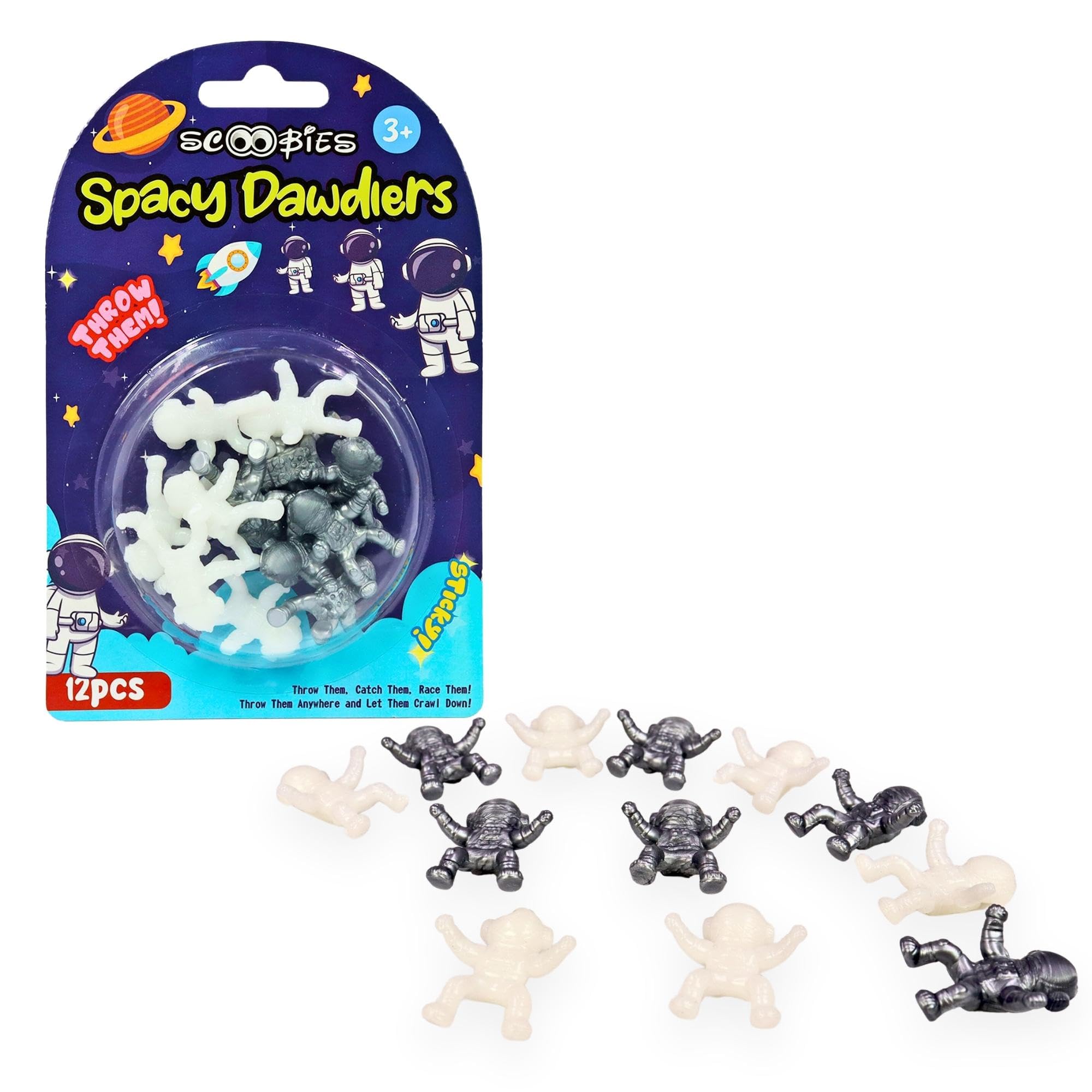 Scoobies Spacy Dawdler | Pack of 12 Crawler Toy | Novely Fidget Toy | Sensory Play | Return Gift & Party Favours for Kids | Stretchy Anti-Stress Toy for Kids & Adults | Wall Climbing Toys (B0CF561LQP) Amazon Price History, Amazon Price Tracker