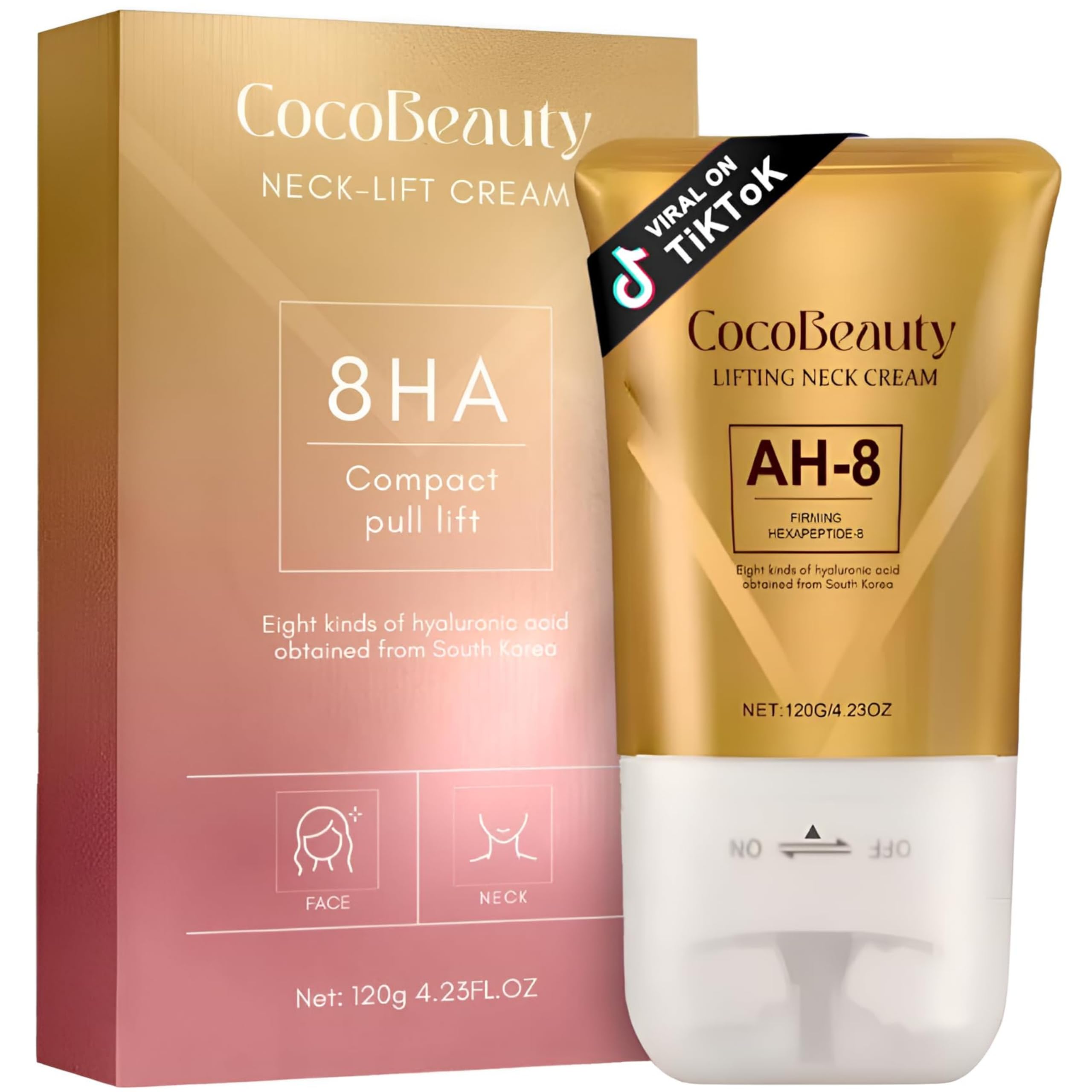 Amazon.com: COCOBEAUTY AH-8 Neck Lift Cream With Roller - Firming