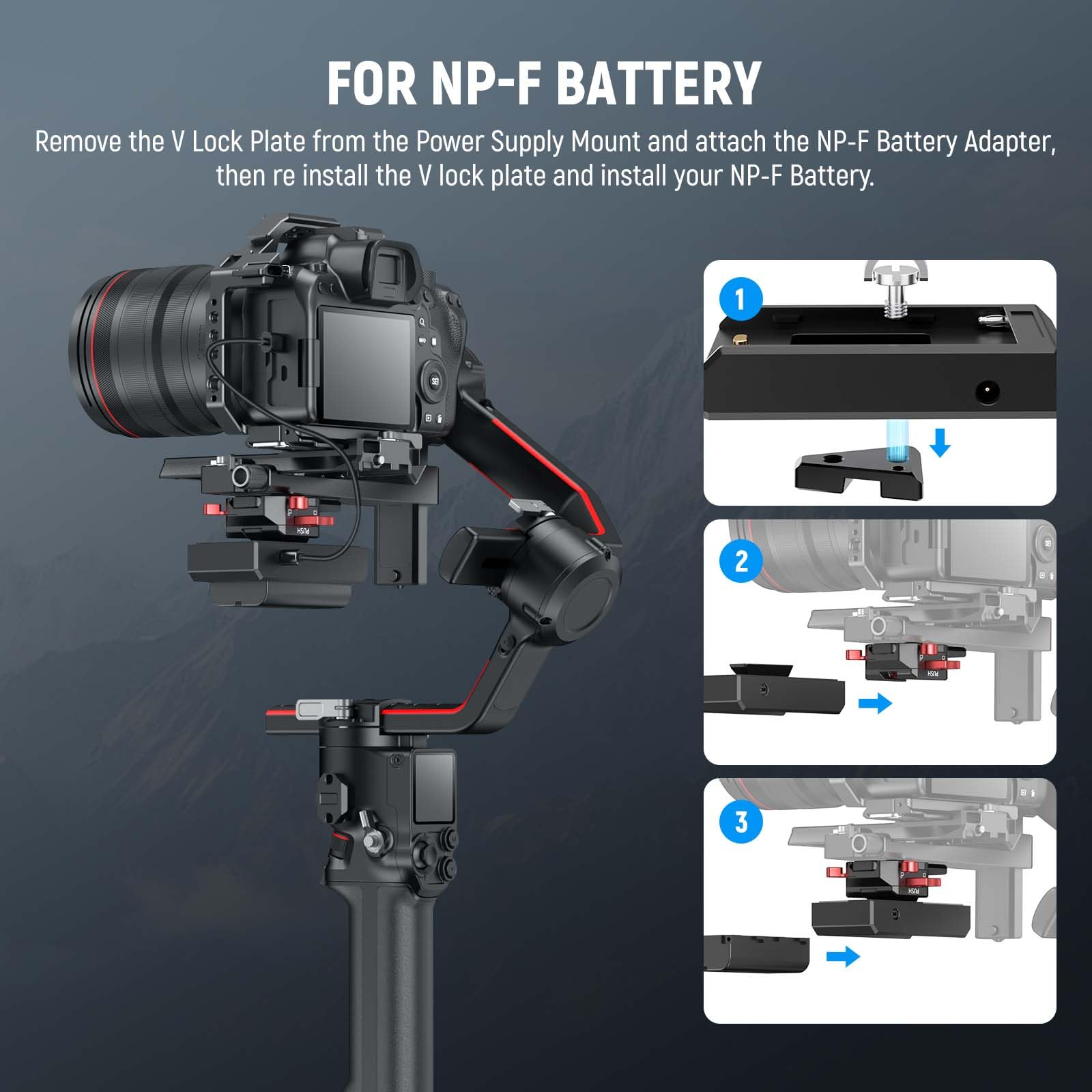 Amazon.com : NEEWER Mini V Mount Battery Plate with NATO Rail for