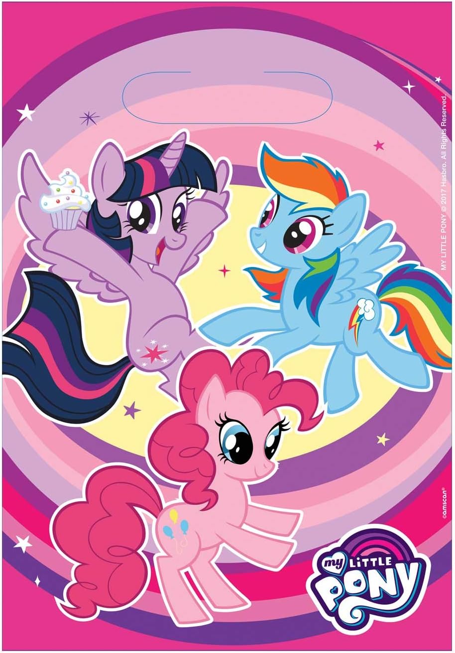Amscan 9902513 - My Little Pony Party Paper Loot Bags - 8 Pack