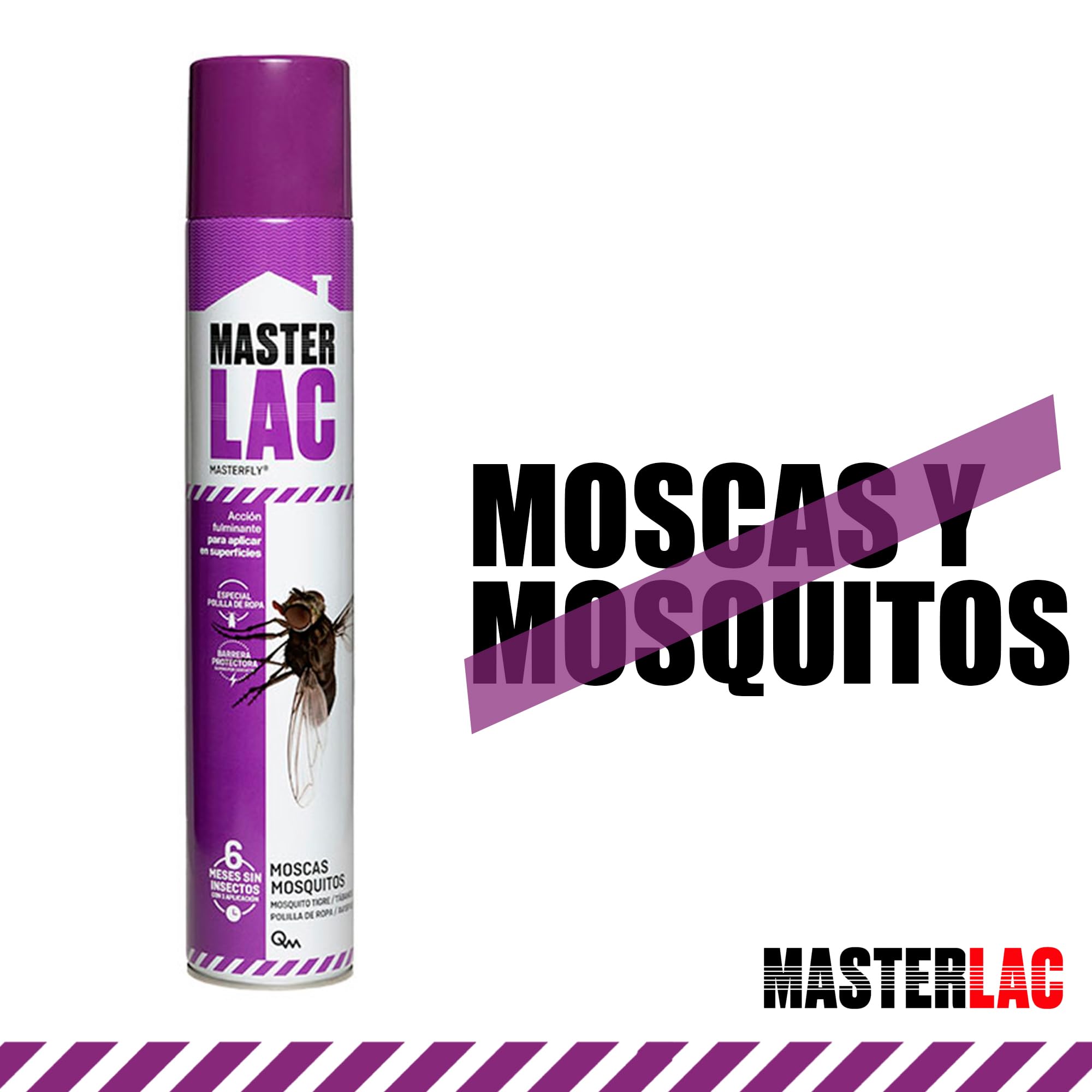 Insecticida Moscas, Mosquitos, Avispas, tábanos, Mosquito Tigre y Polilla de Ropa - 6 Meses de Duración - Elimina Insectos Voladores por Contacto