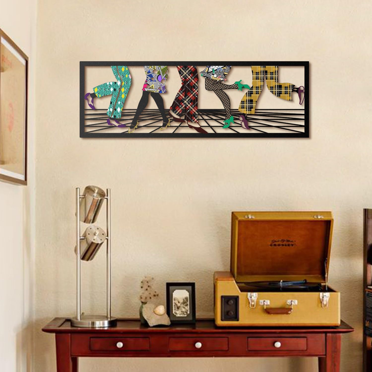 Hanah Home Elegante accessorio decorativo da parete in metallo, 31 x 95 cm, 100% acciaio, spessore 1,2 mm, design durevole ed elegante per la decorazione della casa o dell'ufficio