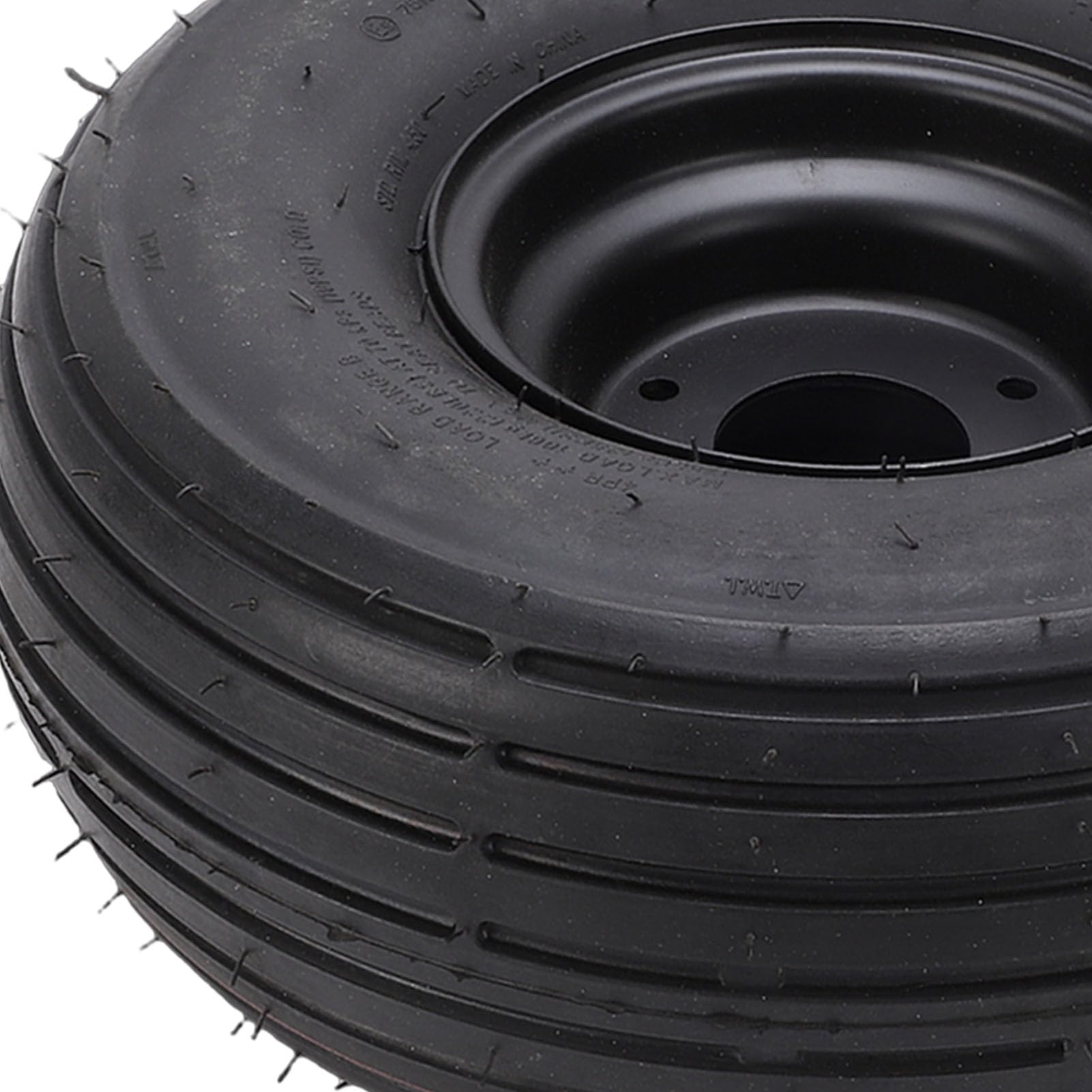 Conjunto de Llanta y Rueda de 15x6.00 6, Llanta para Cortacésped de Caucho Metálico Resistente con Cubo Centrado de 3 Pulgadas y Bujes de 3/4 de Pulgada, para Tractor de Jardín