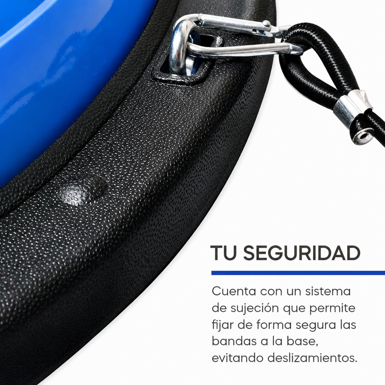 OcioDual Entrenador de Equilibrio, Media Bola Equilibrio Fitness Bos Balance Trainer Ball, Pliometria, Propiocepcion, Pelota Antideslizante con Inflador y Bandas de Resistencia