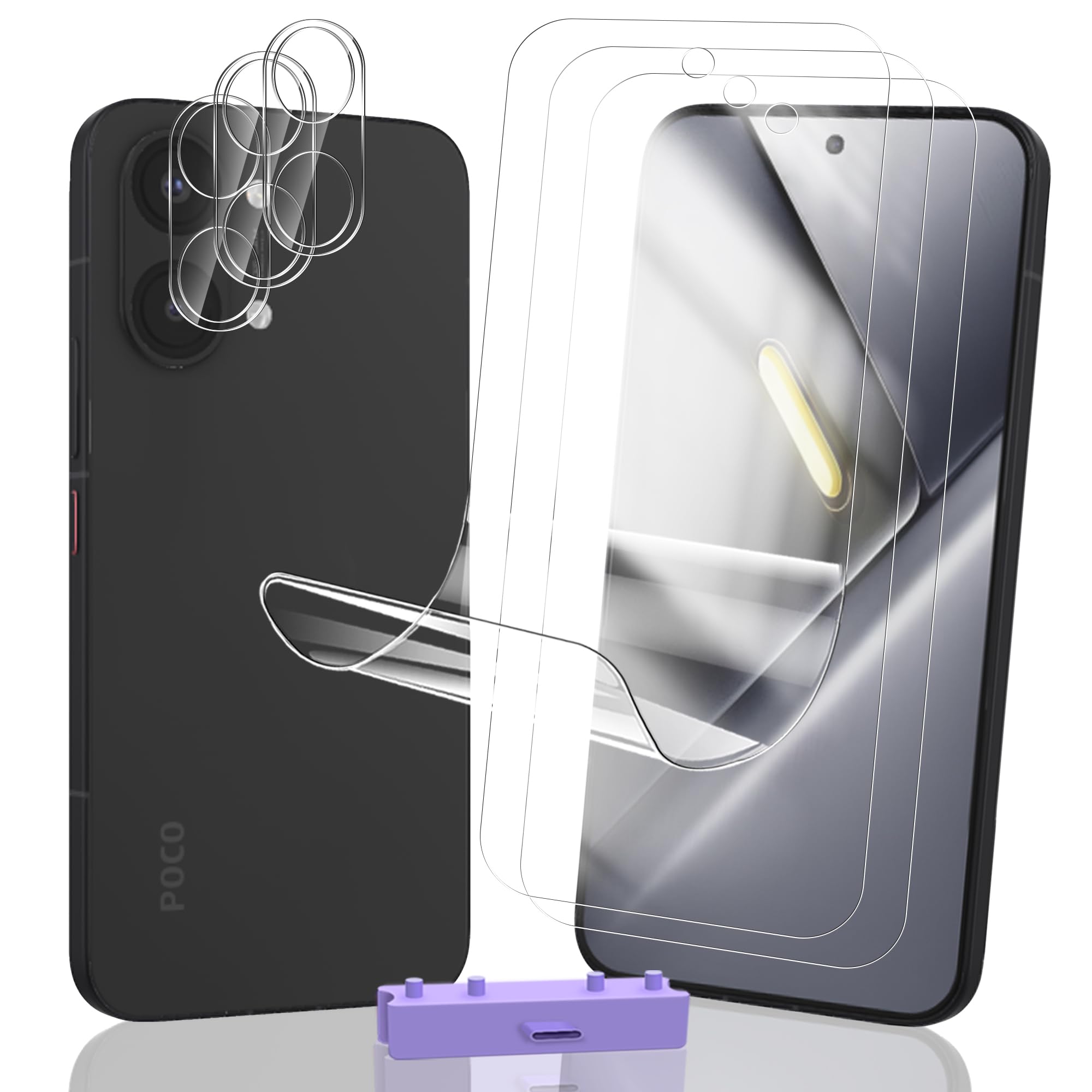 Rniidaaz 4 Stück Schutzfolie, Selbstheilende Weich TPU Displayschutz Anti-Kratzen, Unzerbrechlich Anti-Bläschen Sensitive Touch HD folie