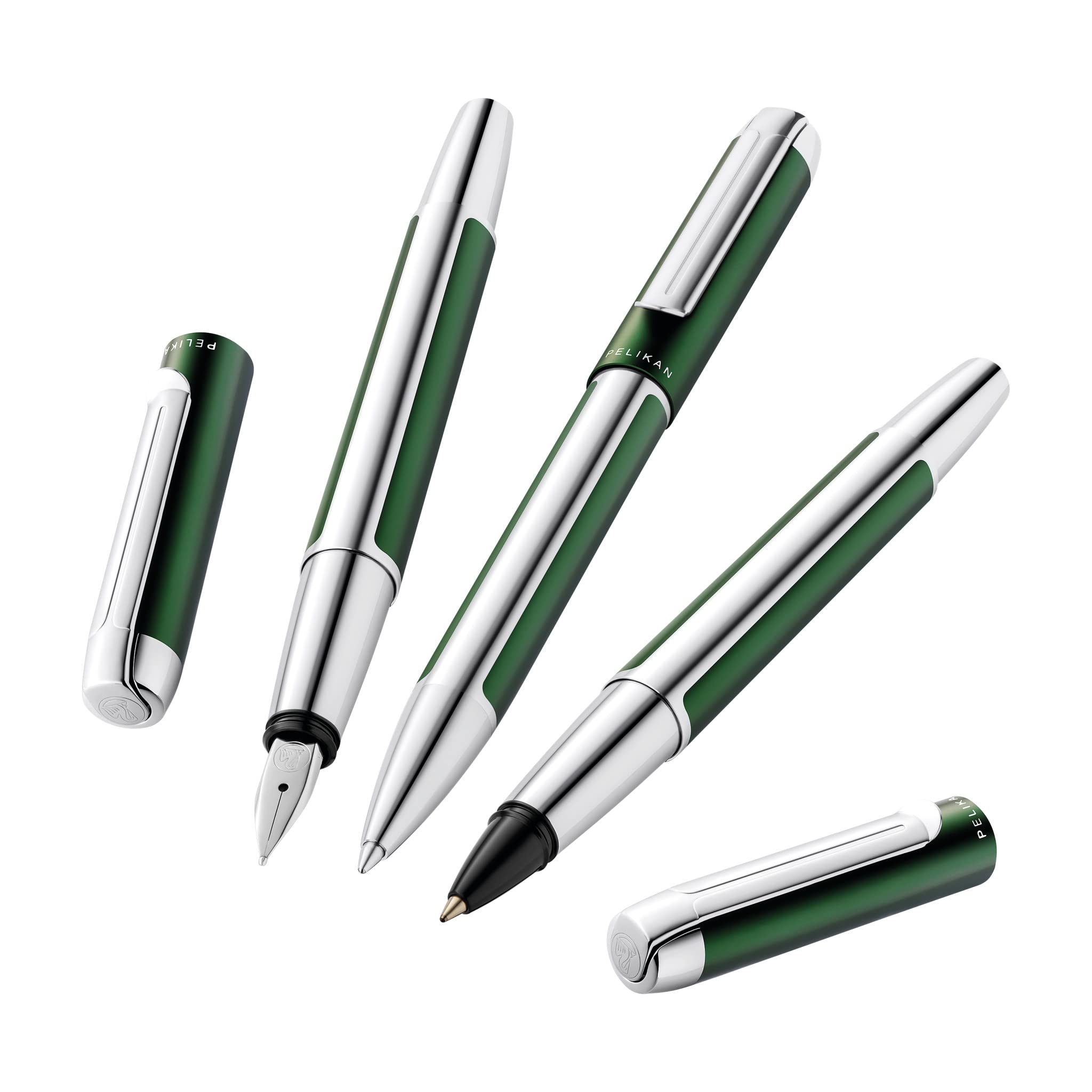 Pelikan Kugelschreiber Pura K40, Waldgrün, hochwertiger Drehkugelschreiber im Geschenk-Etui, 822879