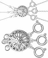 Vista 12 de Separadores de cierres para collares en capas para mujeres, oro de 14k y plata, joyería de seguridad sin enredos, convertidor de cierre con bloqueo